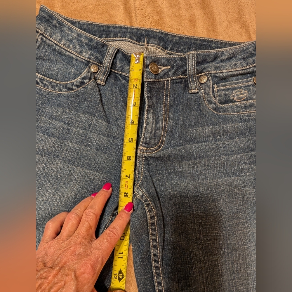 Authentic Harley-Davidson® Women's Blue Jeans Size 4 - Picture 3 of 7